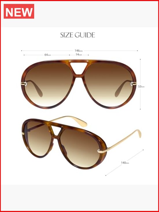 Oversized Aviator Sunglasses UV400 Retro Vintage Style main image 5